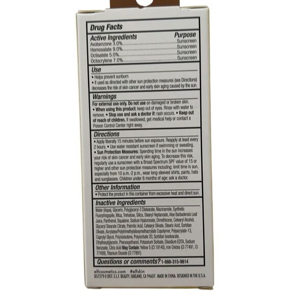 E.L.F NIB Suntouchables Whoa Glow Broad Spectrum SPF 30 Sunscreen in Sunburst - Picture 3 of 9